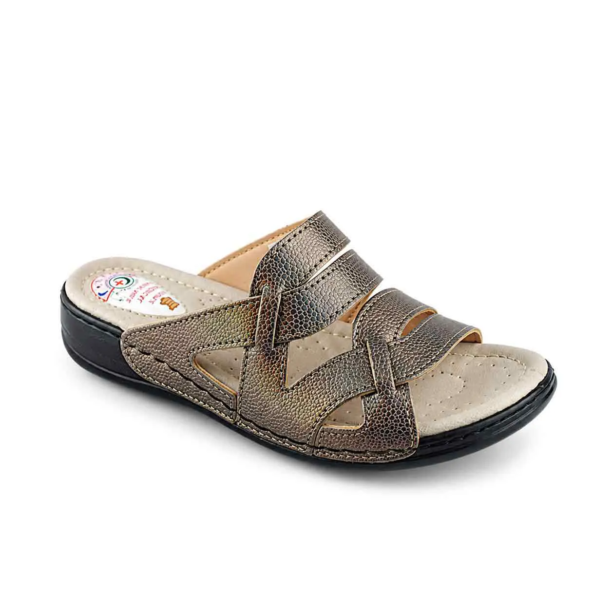 Sandale medicale Confort pour femme 504 gris nickle.................